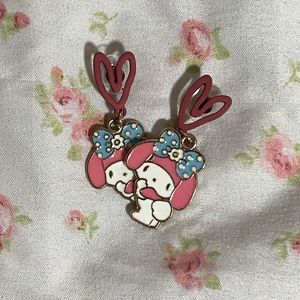 my melody heart earrings